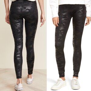 SPANX | Faux Leather High Rise Camo Leggings Black